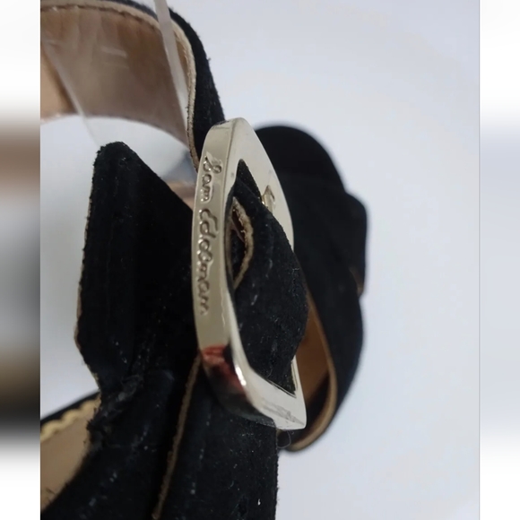 Sam Edelman Willa Y2K black leather very high heel sandals shoes buckle UK 7/7.5 - Picture 7 of 12